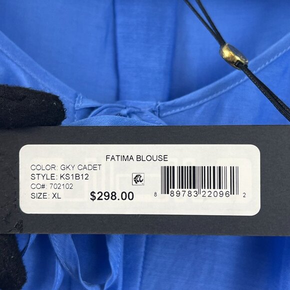 NWT Kobi Halperin Fatima Cinched-Sleeve Blouse Size XL - Picture 10 of 11